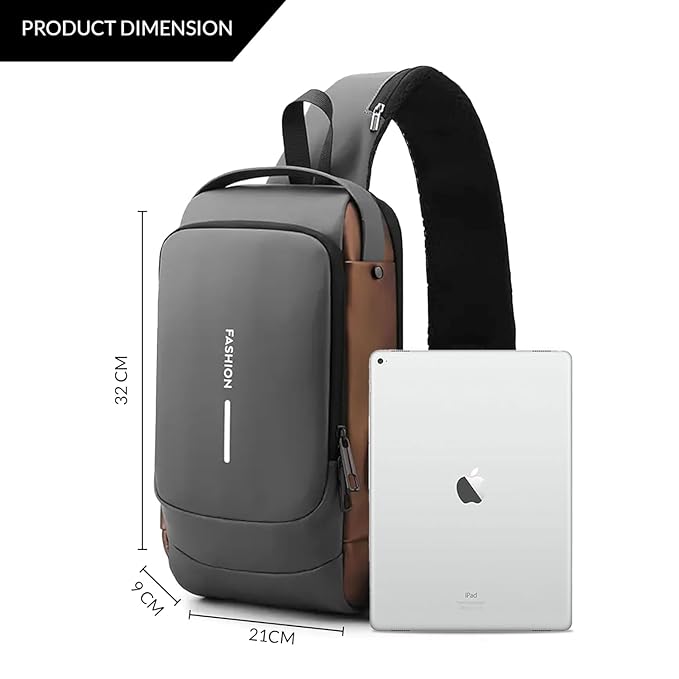 Anti-Theft Crossbody Sling Bag – Waterproof Chest & Shoulder Bag